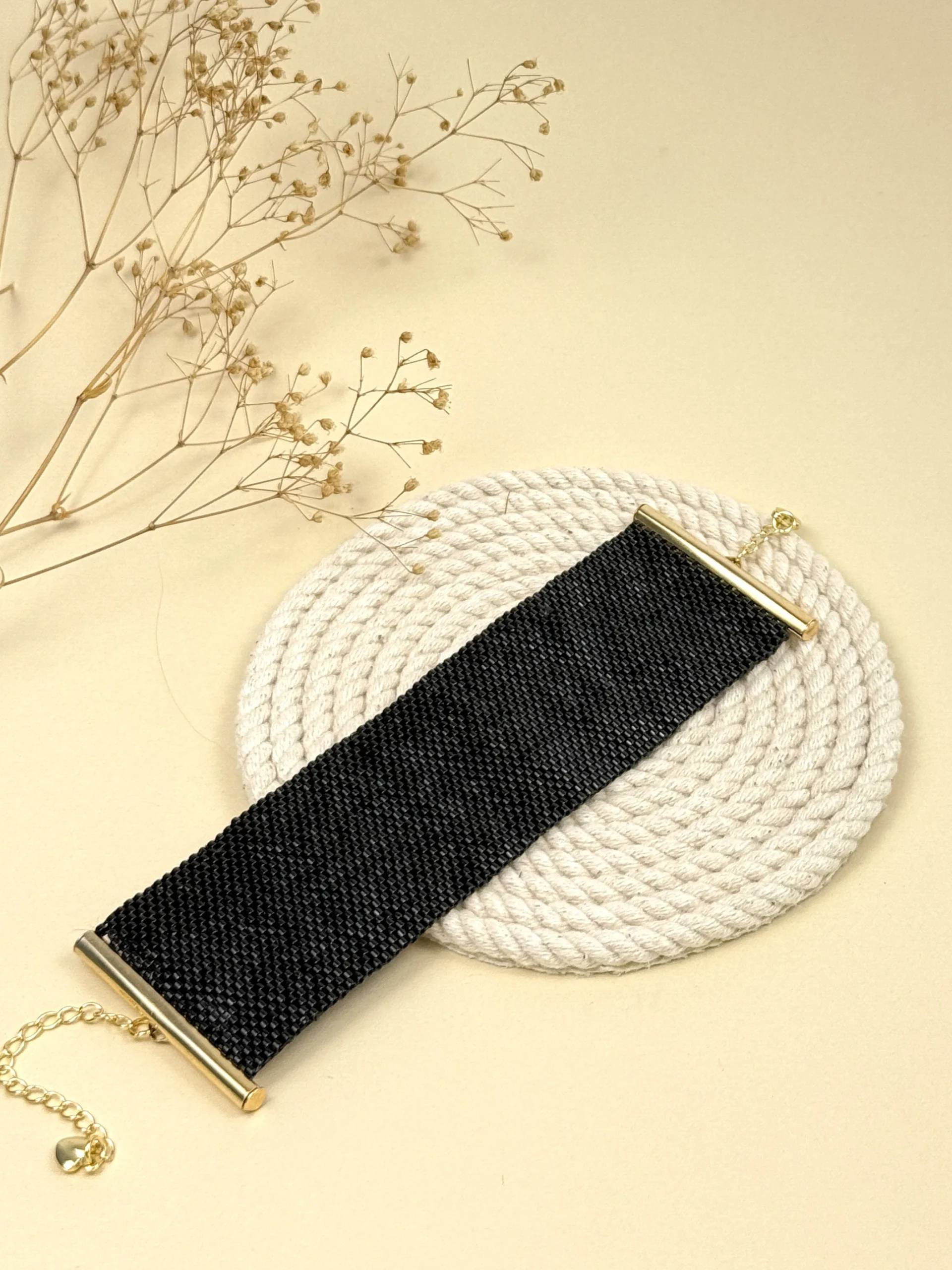 Adjustable-Night-Splendor-Bracelet-handmade-with-Miyuki-glass-beads