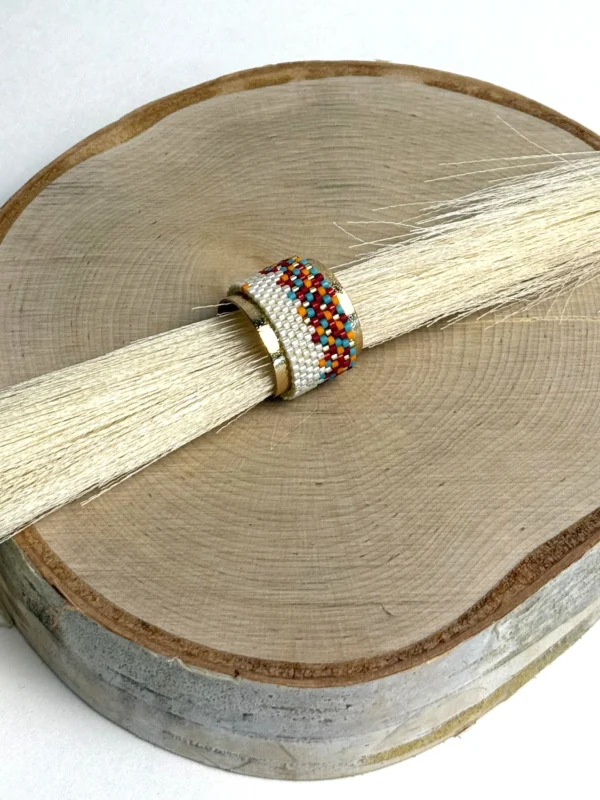 Adjustable-Tribal-ring-crafted-in-18k-gold-plated-bronze-handwoven-with-Miyuki