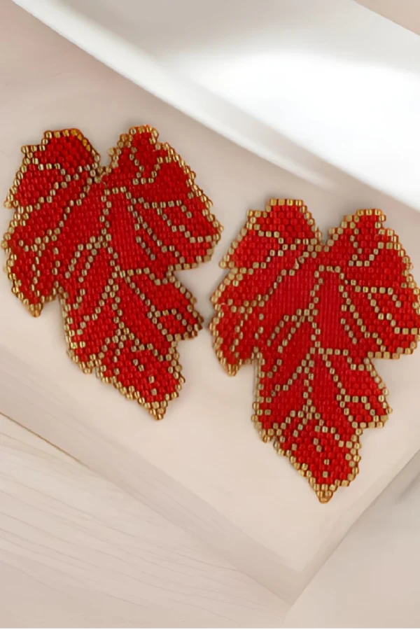 Autumn-Glow-Earrings-handcrafted-with-Miyuki-beads-woven-piece